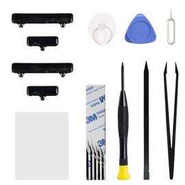 2 Pack for Galaxy S21 & S21 Plus Power Volume Button Replacement Repair Part, Side Buttons Compatible with S21 & S21 Plus, with Toolkit, Black