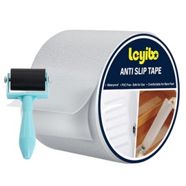 Leyibo Anti Slip Tape Clear Waterproof Outdoor/Indoor, 3" x 35Ft Non Slip Traction Grip Tape for Bathtubs, Boats, Stairs, Pools, Transparent, Soft, Comfortable for Bare Feet (3" X 35')