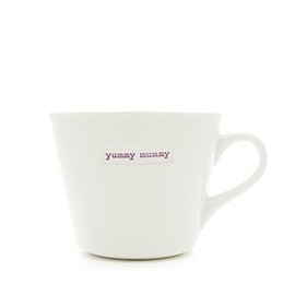 Keith Brymer Jones Kaffeebecher mit Schriftzug "Yummy Mummy", 325 ml, Weiß