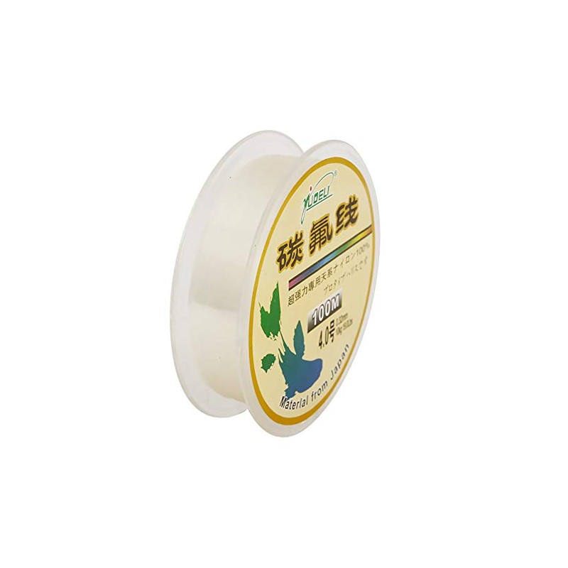 Fishing Line Fluorocarbon Leader Wheel Clear Nylon Monofilament 12.28KG/27.07LB 0.40mm