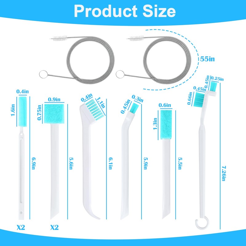 XANGNIER Ice Machine Cleaner Brush Kits,Countertop Ice Maker Cleaning Tools
