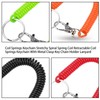 Aoktorkit 10Pcs Stretchy Spiral Keyring Retractable Springs Keychains Coil Springs