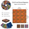 Stioyitois 20 Pcs African Print Polyester Fabric Squares, 25 x