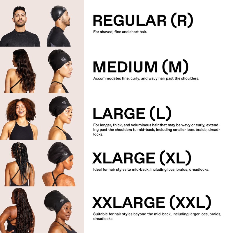 SOUL CAP – Badekappe/Schwimmkappe/Bademütze/Duschhaube für langes Haar | für langes,