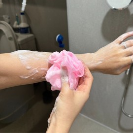 Shower & Bath Towel 3-Piece Set Pink 3ea