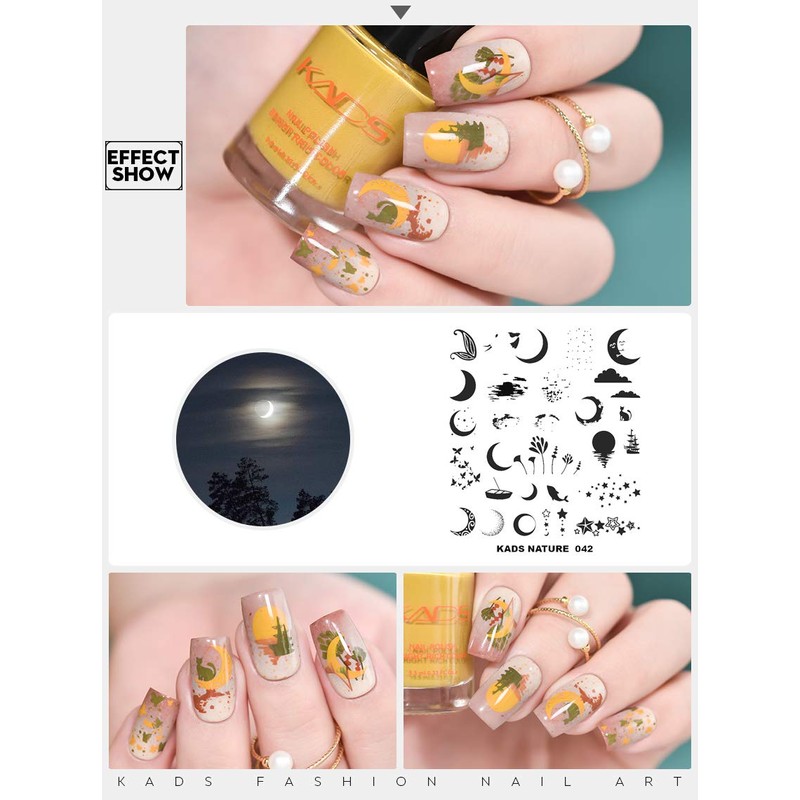 KADS Nail Art Template Nature Nail Stamping Plate Nail Art