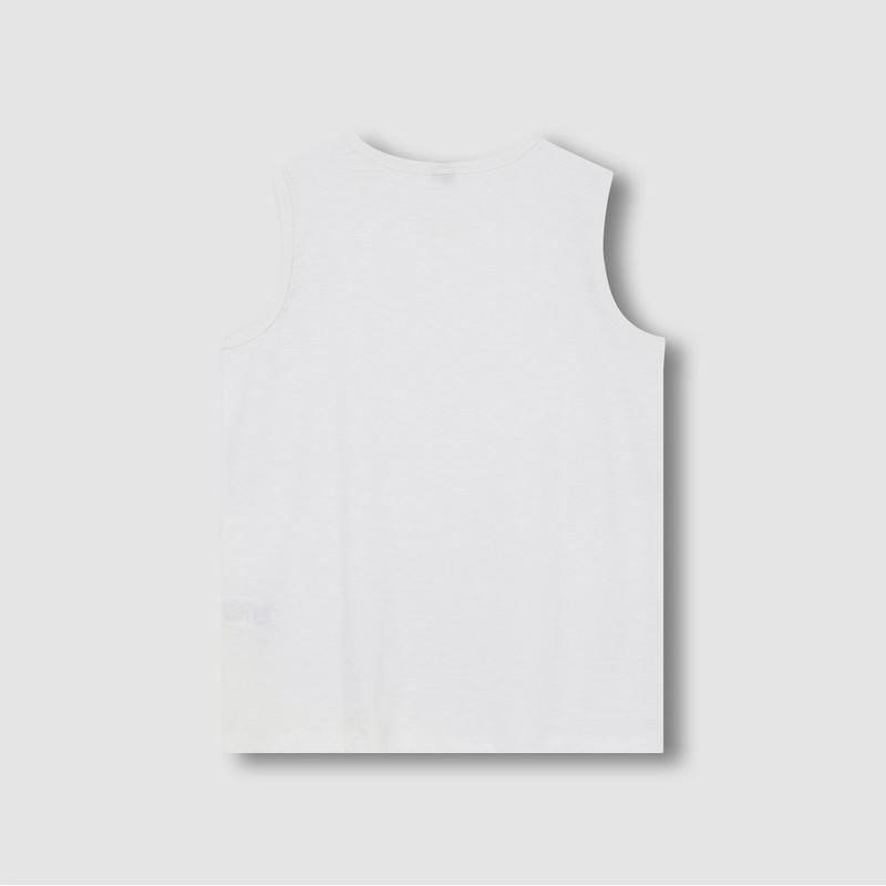 Jaju [JAJU] Women's Slub Sleeveless T-Shirt_White