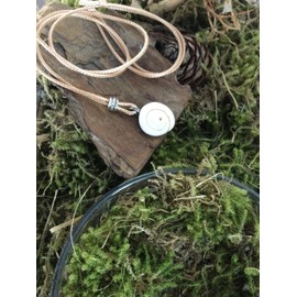 ⊹⊱✿ SHIVA MUSCHEL HALSBAND ✿⊰⊹ Schlangenlederoptik Kette Halsband unisex mit Natur Muschel und verschiebbare Knoten