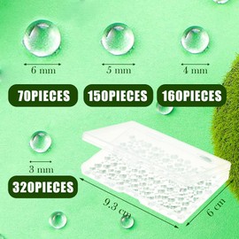 700 Pieces Clear Dewdrop Water Droplets Embellishments Dewdrop Simulation Embellishments Round Clear Waterdrop Resin Beads Scrapbooking Card with Storage Box for DIY Crafts Paper Making Decor
