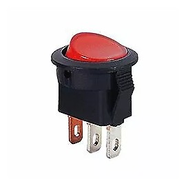 ECS SPST 117 VOLT AC ILLUMINATED ROCKER SWITCH