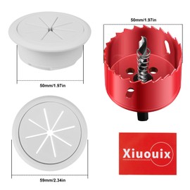 Xiuouix TV Cord Hider for Wall Mounted TV,in Wall Cable Management Kit,Wire Hiders for TV on Wall,TV Cable Hider Nclude 4 Through Holes and 1 Hole Saw Drill Attachment,Easy Install (A-White)