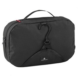 eagle creek Pack-It Original Wallaby Hanging Travel Toiletry Bag - Compact Zip Up Organized Storage for Travel Essentials with Detachable Clear Pouch, Black