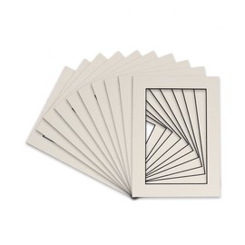 11x14 Mat for 8x12 Photo - Precut White with Black Core Picture Matboard for Frames Measuring 11 x 14 Inches - Bevel Cut Matte to Display Art Measuring 8 x 12 Inches - Acid Free ONE MAT