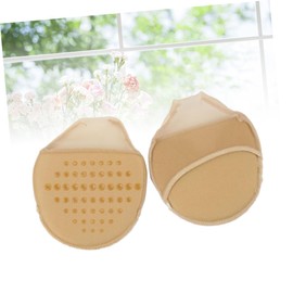 PACKOVE 1 Pair Khaki Half Insoles for High Heeled Shoes Invisible Forefoot Cushions Soft Sponge Pads for Blisters and Pressure Relief Comfortable Shoe Protectors