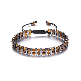 Zysta 7 Chakra Bracelet Real Stones Bracelet Double Layer Bracelets Yoga Bracelet Gemstone Healing Reiki Energy Therapy Lucky Bracelets Women Men, Stone, No Gemstone