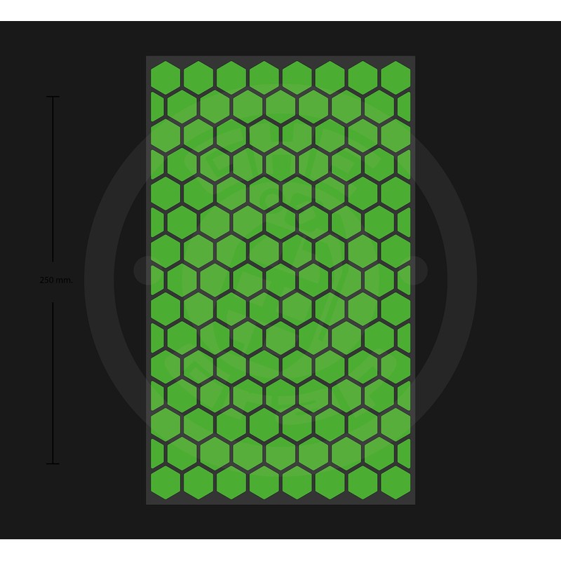 kit sticker reflejantes exagonales (Verde)