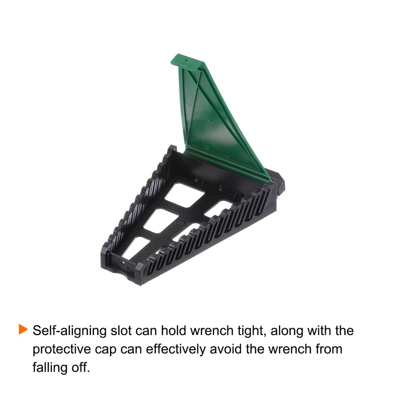 sourcing map Wrench Organizer Rack 12 Slots 8.3" x 5.9"