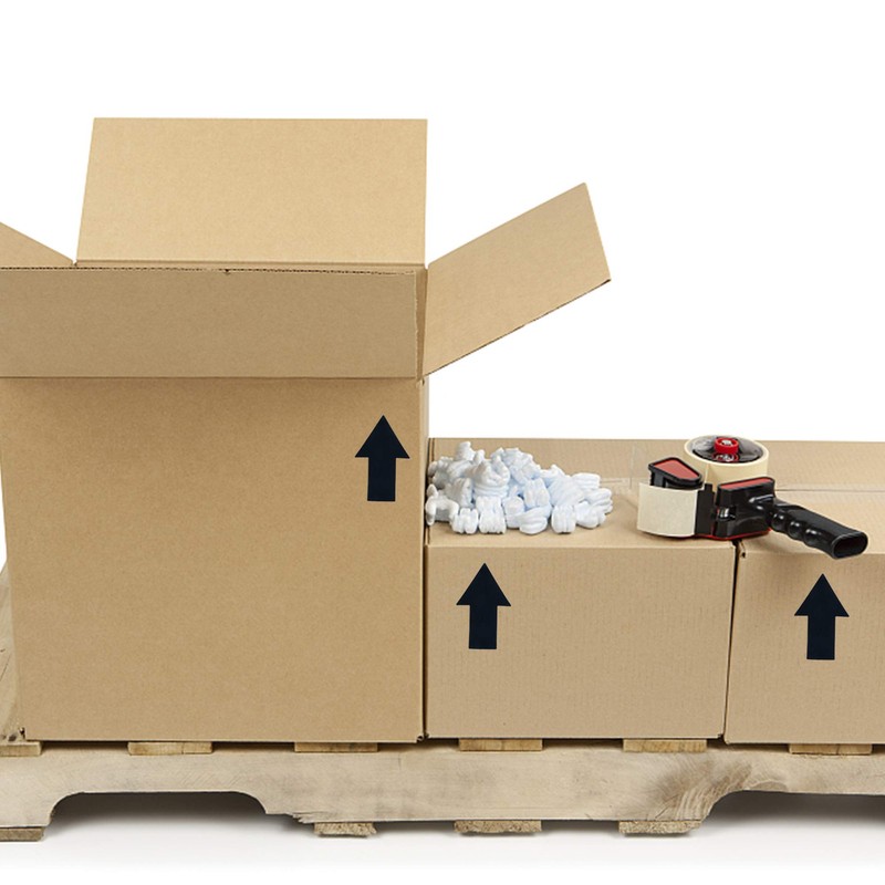 Hybsk Black Arrows Stickers Total 500 Stickers Per Roll (Black)