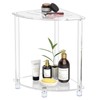Cilinta Corner Shower Stool, Clear Acrylic Shower Bench for Shaving