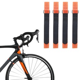 Bike Rack Straps 4 Pcs Reusable Bike Wheel Strap Adjustable Bike Wheel Stabilizer Strap with Upgraded Gel Grip & Stonger Metal Buckle