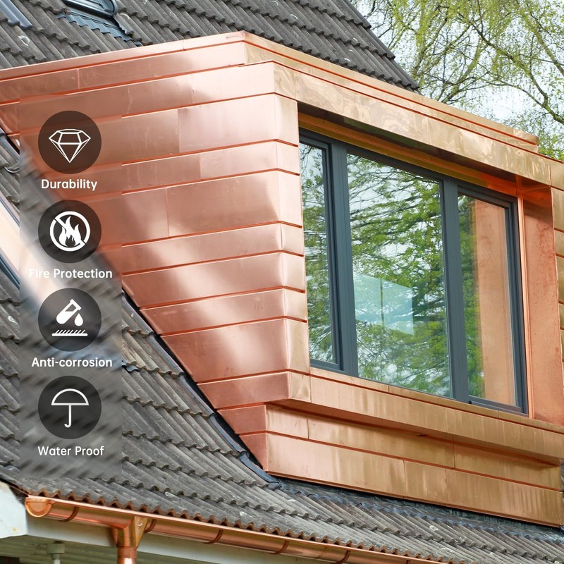 Winfox Copper Sheet Roll 1000mm x 150mm x 0.1mm -