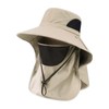 Wide Brim Sun Hat with Neck Flap for Outdoor Travel