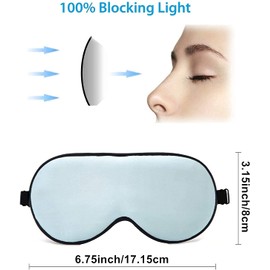 Natural Silk Kids Sleep Mask Eye Mask for Kids with Adjustable Strap Breathable & Soft Eye Shade for Sleeping Blocking Lights (2 Pack)