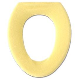 Oka Every Toilet Seat Cover, O-Shaped Dedicated Toilet Seat Cover, Yellow, 10.6 x 7.1 x 1.0 inches (27 x 18 x 2.5 cm)