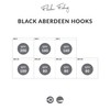 FLADEN - Black Aberdeen Sea Fishing Hooks Bulk Packs Barbed