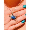 Unbranded BLUE OPAL S925 Sterling Silver Sea Turtle Pendant with
