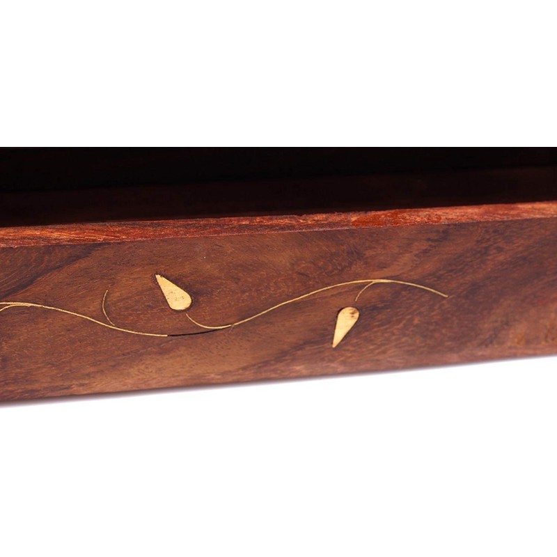 Luxflair Beautiful handmade from sheesham-wood box for incense sticks and