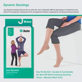 Juzo Dynamic Varin 3512 Knee-High 30-40mmhg Open Toe Stocking with Silicone Top Band