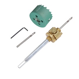 Jectse Drywall Hole Opener Fast Removing Alloy Steel Storage Box/Cover Hole Saw Arbor for Handcraft Enthusiasts (Quick Detach Rod+53mm Opener)