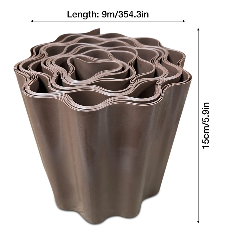Enhance Your Garden Design with 9 Metres, Brown Flexible Plastic