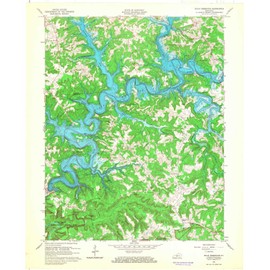 YellowMaps Nolin Reservoir KY topo map, 1:24000 Scale, 7.5 X 7.5 Minute, Historical, 1966, Updated 1968, 27.4 x 23.1 in - Polypropylene
