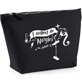 Hippowarehouse I Suspect The Nargles Are Behind It Quote printed make up cosmetic wash bag 18x19x9cm