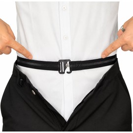 Adjustable Shirt Stay Belt for Men & Women, Non-Slip Elastic Shirt Tuck Belt, Anti-Wrinkle Invisible Waistband, Keeps Shirts Tucked All Day for Business, Office & Formal Wear