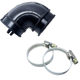 Upgrade WD24X33918 Dishwasher Circulation Pump To Sump Elbow Hose and Clamps Kit, OEM WD19X25460, WD19X25700 Elbow Hose Assembly Replacement Part for GE