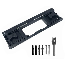 TopHomer Door Hinge Installation Kit/Mortiser Template, Door Hinge Jig, Door Router Template fits 2-1/2" to 6" Length Hinges, 1-3/8" to 2-1/2" Thickness Doors