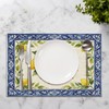 Mediterranean Lemon Placemats Set of 4, Indoor Outdoor Home Table