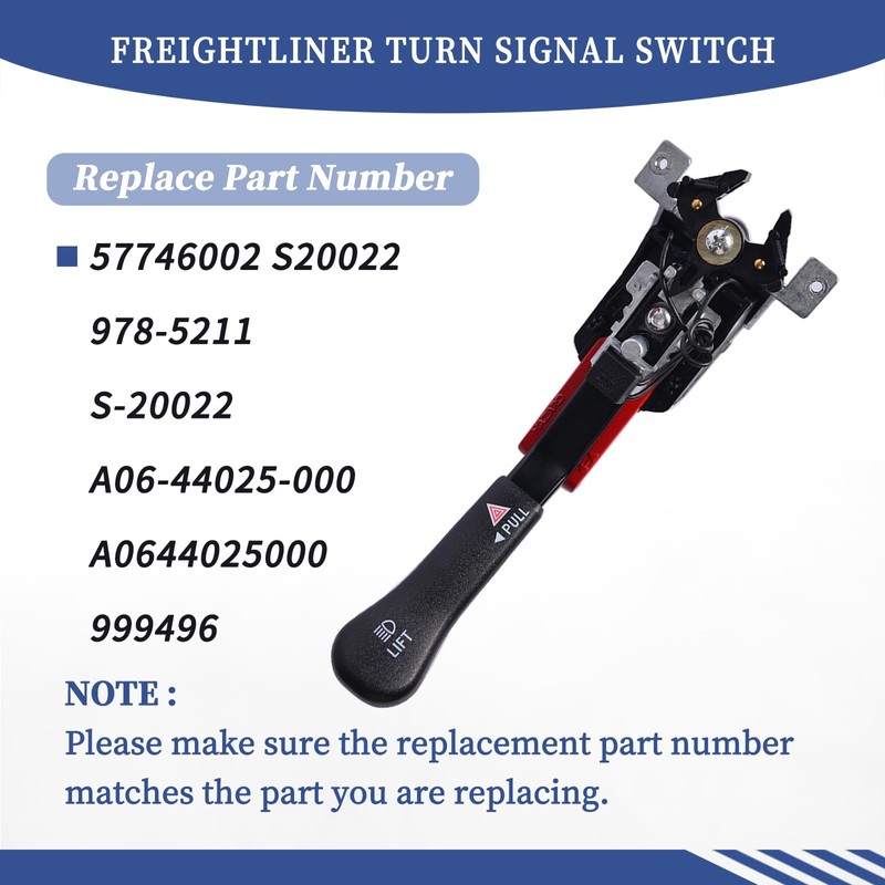 Getfarway Replacement Freightliner Turn Signal Switch, Multifunction Switch A06-44025-000 Compatible