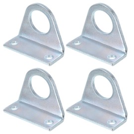 PATIKIL Pneumatic Cylinder Mounting Bracket, 4 Pack Silver Metal Surface Mount LB Bracket for 20mm 25mm Cylinder Diameter