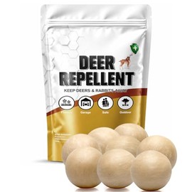 Deer Repellent for Plants, Rabbit Repellent Outdoor, Deer and Rabbit Repellent for Plants, Garden, Trees, Deer Away Safe for People, Pets and Plants, Lasts Up to 60 Days 8 Packs