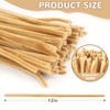 300Pcs Pipe Cleaners Craft Supplies, Light Brown Chenille Stem, Craft