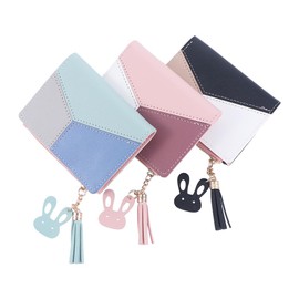 Leadigol 3PCS Wallet Mini Purse Slim Card Case Holder, Zipper Coin Pocket, Women Credit Card Purse Money Bag, Multi-Slots Tassels Zipper Purse, Coin Purse Card Holder