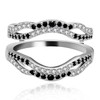 Uloveido 18K White Gold Plated Ring Enhancer Guard with Round