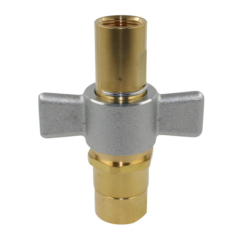 1-1/4" NPT Wet-Line Wing Nut Heavy Duty Hydraulic Quick Disconnect