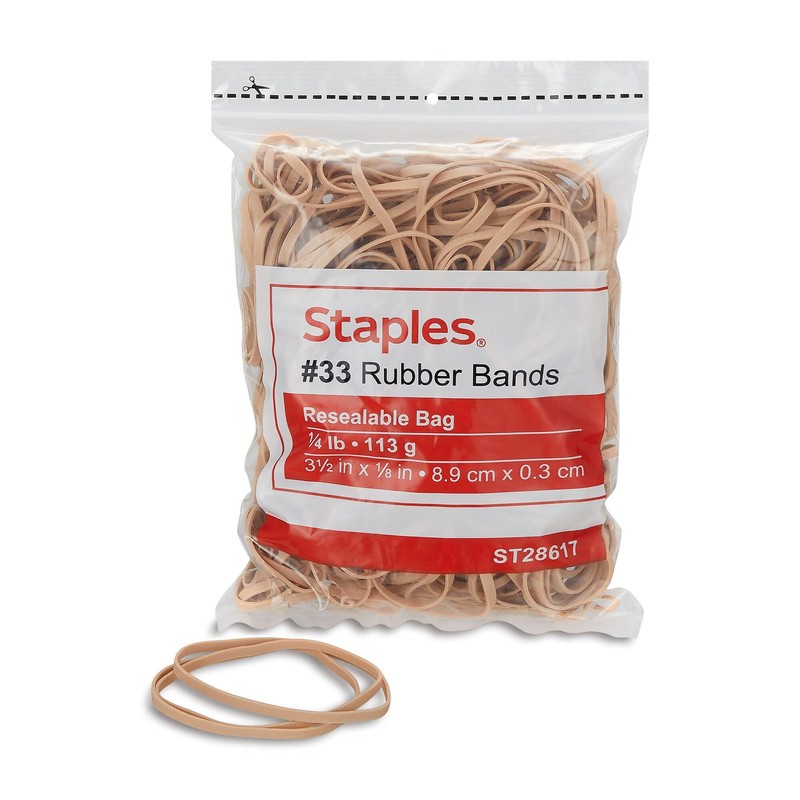 Staples Economy Rubber Bands Size #33 1/4 lb.