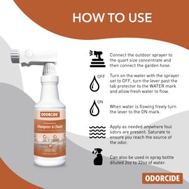 Odorcide Dumpster & Chute Odor Eliminator for Strong Odor – Dumpster, Loading Dock, & Trash Can Deodorizer – Safe, Non-Enzymatic Trash Can Odor Eliminator for Home & Commercial Use (64 oz)