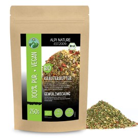 Organic Herb Butter Spice (250 g), Organic Herb Butter Spice Mix, 100% Natural, Ingredients from Controlled Organic Cultivation, Spice Mix for Butter Preparation without Artificial Additives